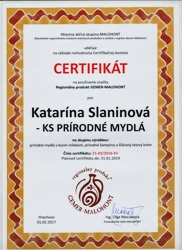 Certifikt na vrobu prrodnch mydiel